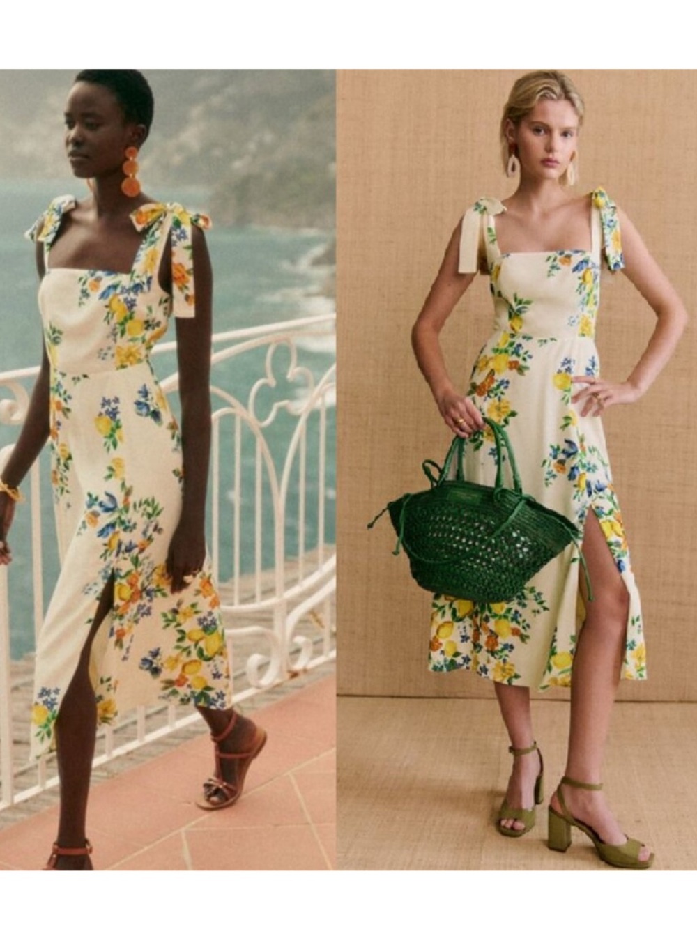 Sezane Momoni Dorotha Dress in Limoncello sz 4